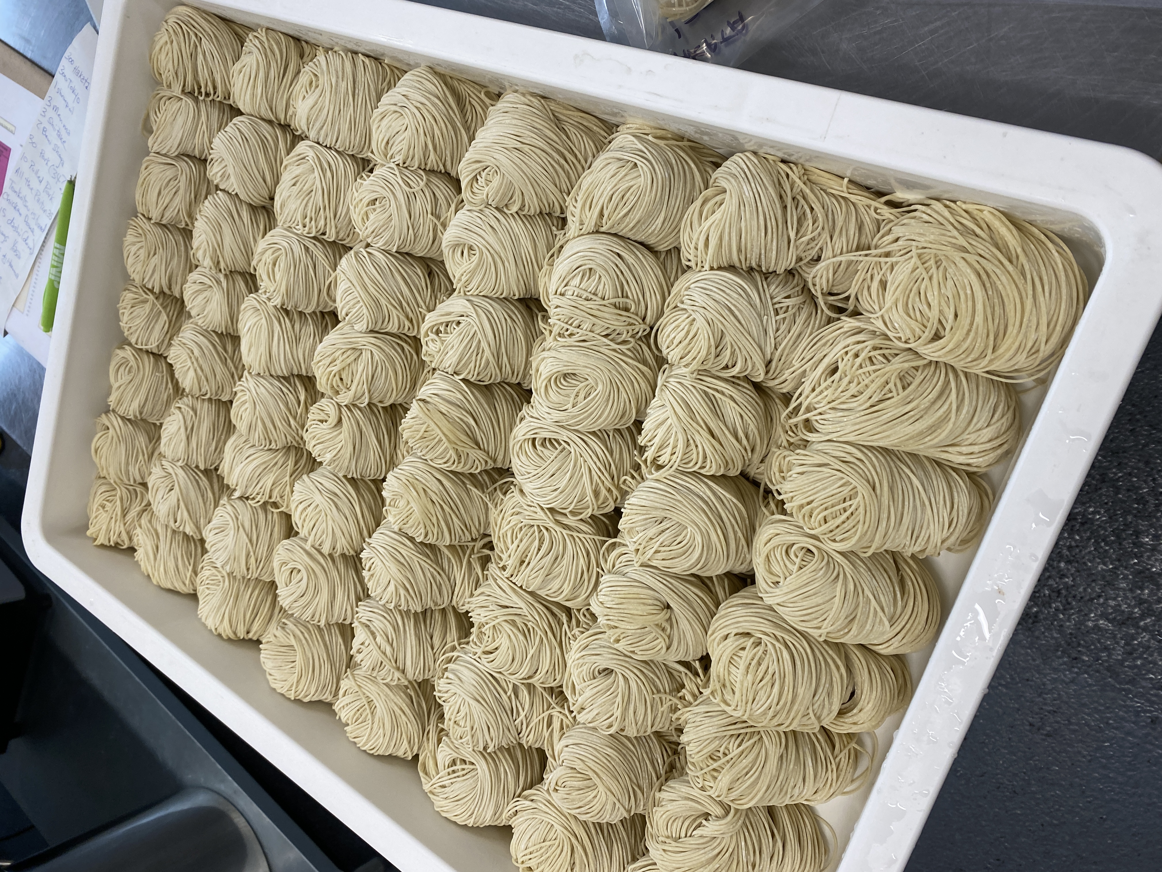 Fresh ingredients at Nikkei Ramen-ya