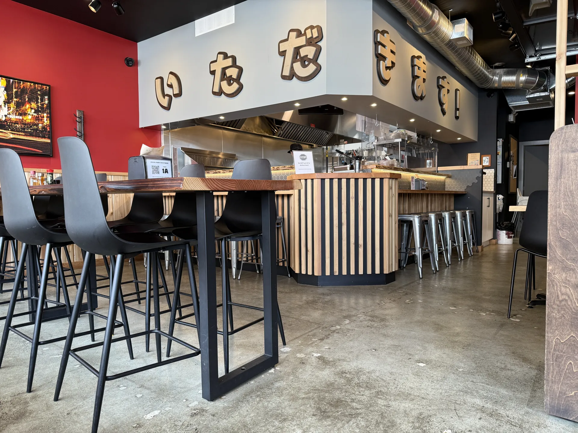 Inside Nikkei Ramen-ya restaurant in Courtenay BC